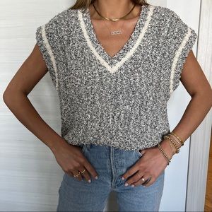 Grey sweater vest